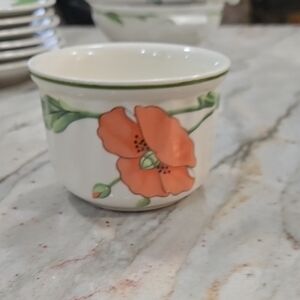 Villeroy & Boch Orange Floral Ceramic Cup